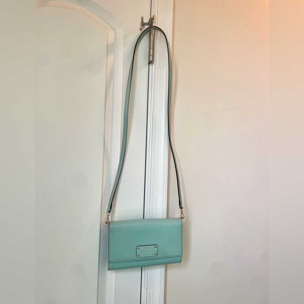 Kate Spade New York Wellesley Natalie Crossbody Clutch Turquoise